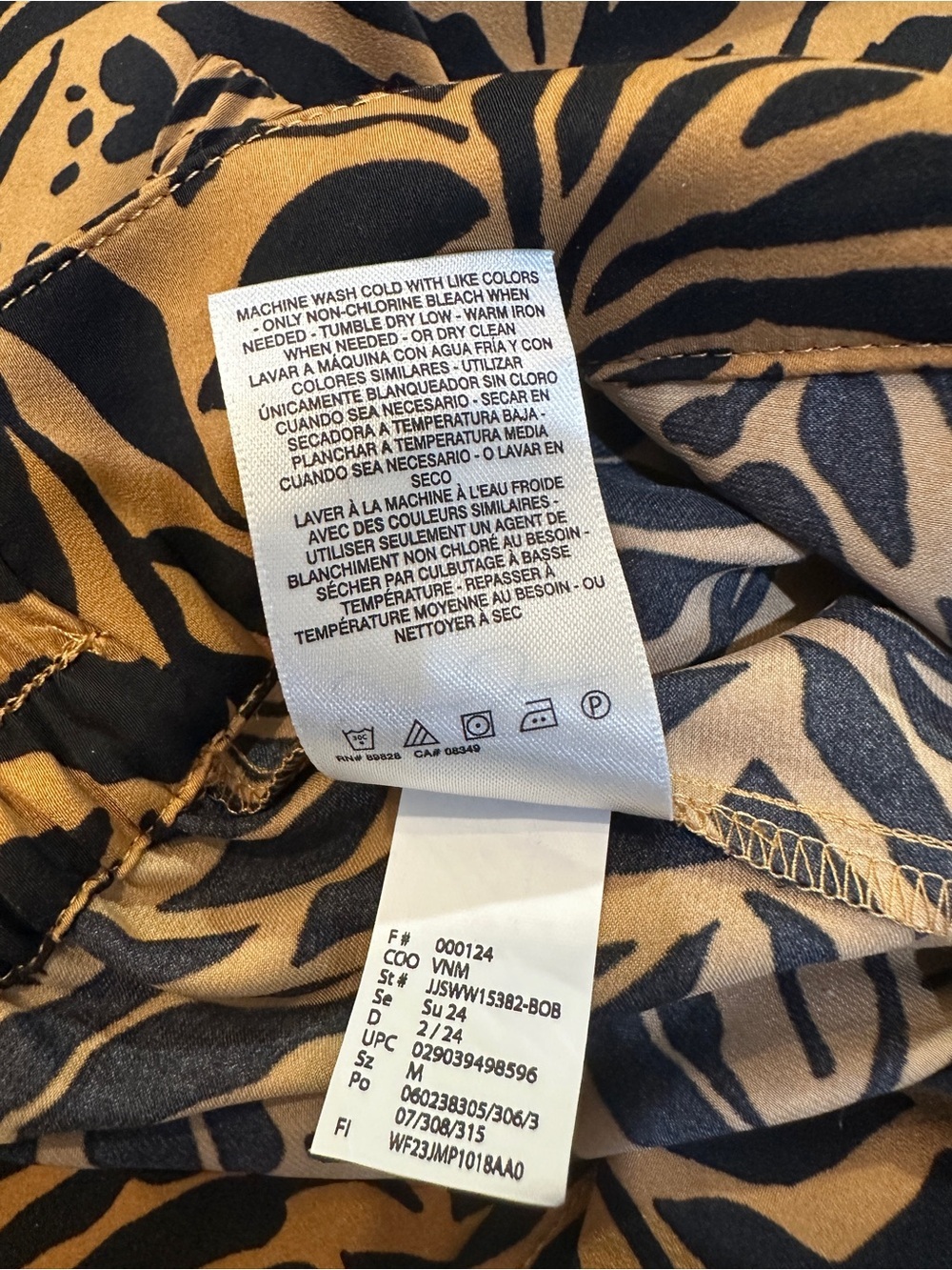 Abstract Print Wide Leg Palazzo Pants High Rise Pull-On Medium - Picture 9 of 10